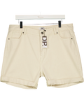 dorothy perkins Cream Turn Up Denim Boyfriend Shorts Ecru 1, size UK 14 — front