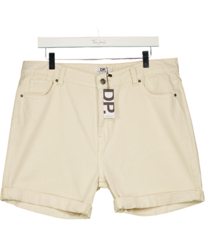 dorothy perkins Cream Turn Up Denim Boyfriend Shorts Ecru 1 UK 14