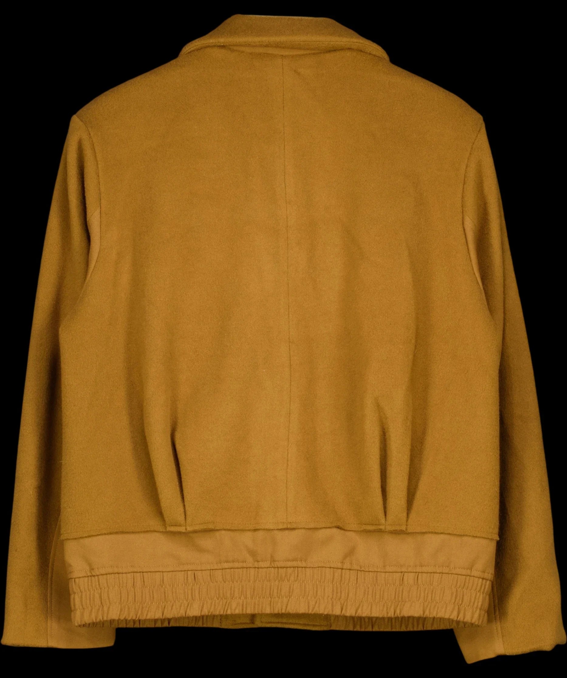 ASOS Brown DESIGN Cropped Wool Blend Smart Bomber Jacket Camel  BROWN, size UK S — label