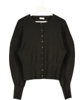 LOUNGE Black Ribbed Knitted Cardigan UK XXL — Front