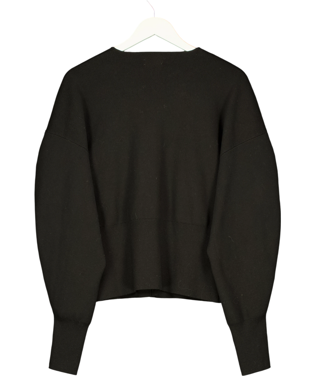 LOUNGE Black Ribbed Knitted Cardigan UK XXL — Back