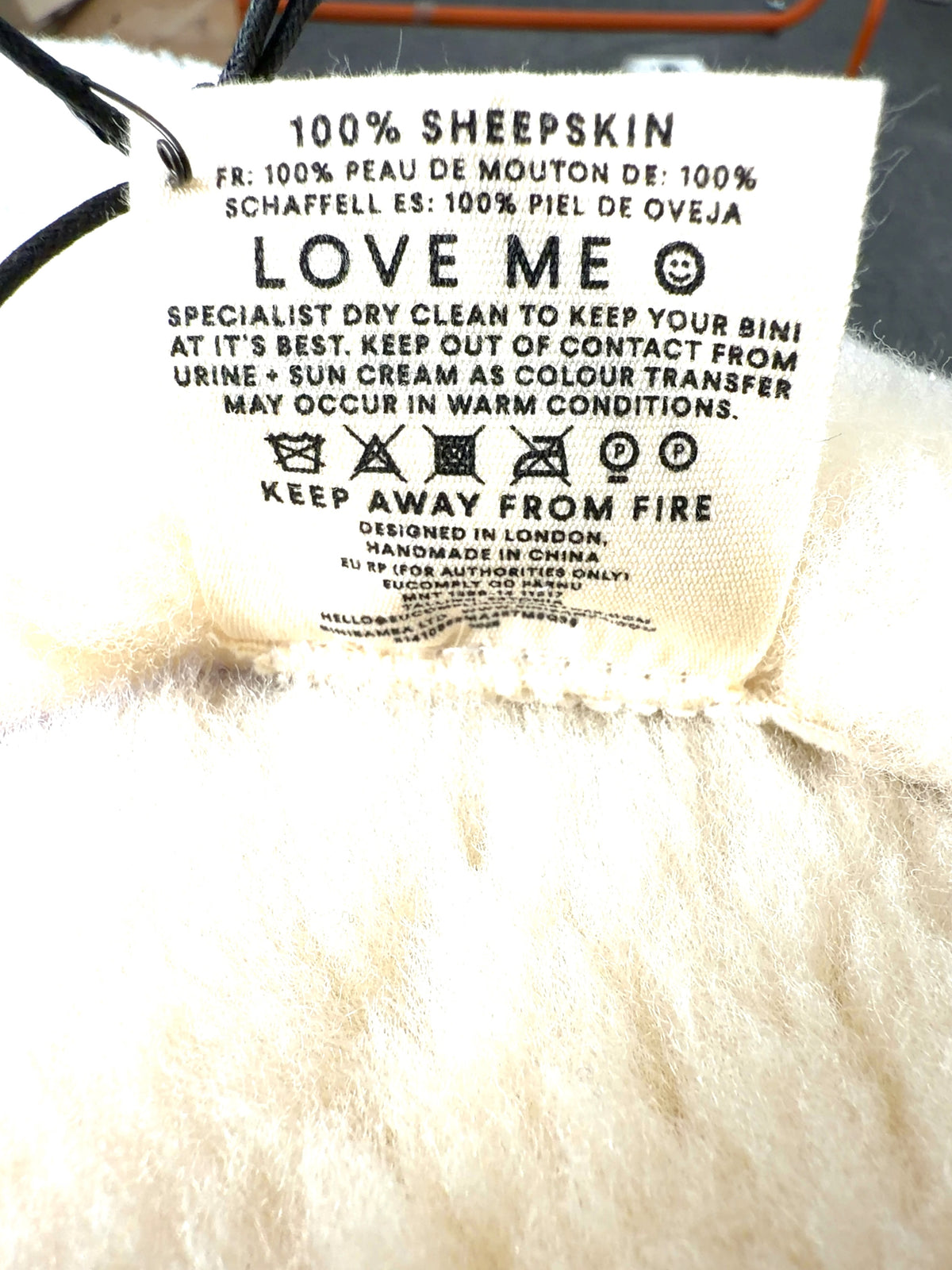 Tommee Tippee x BINIBAMBA Cream Colour — care label