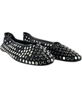 MNG Savoir Studded Mesh Ballet Flats Black Eu 36 UK 8 EU 41 — Front (angled)