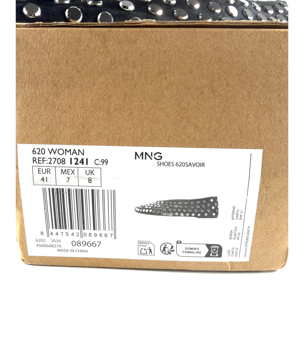MNG Savoir Studded Mesh Ballet Flats Black Eu 36 UK 8 EU 41 — Materials