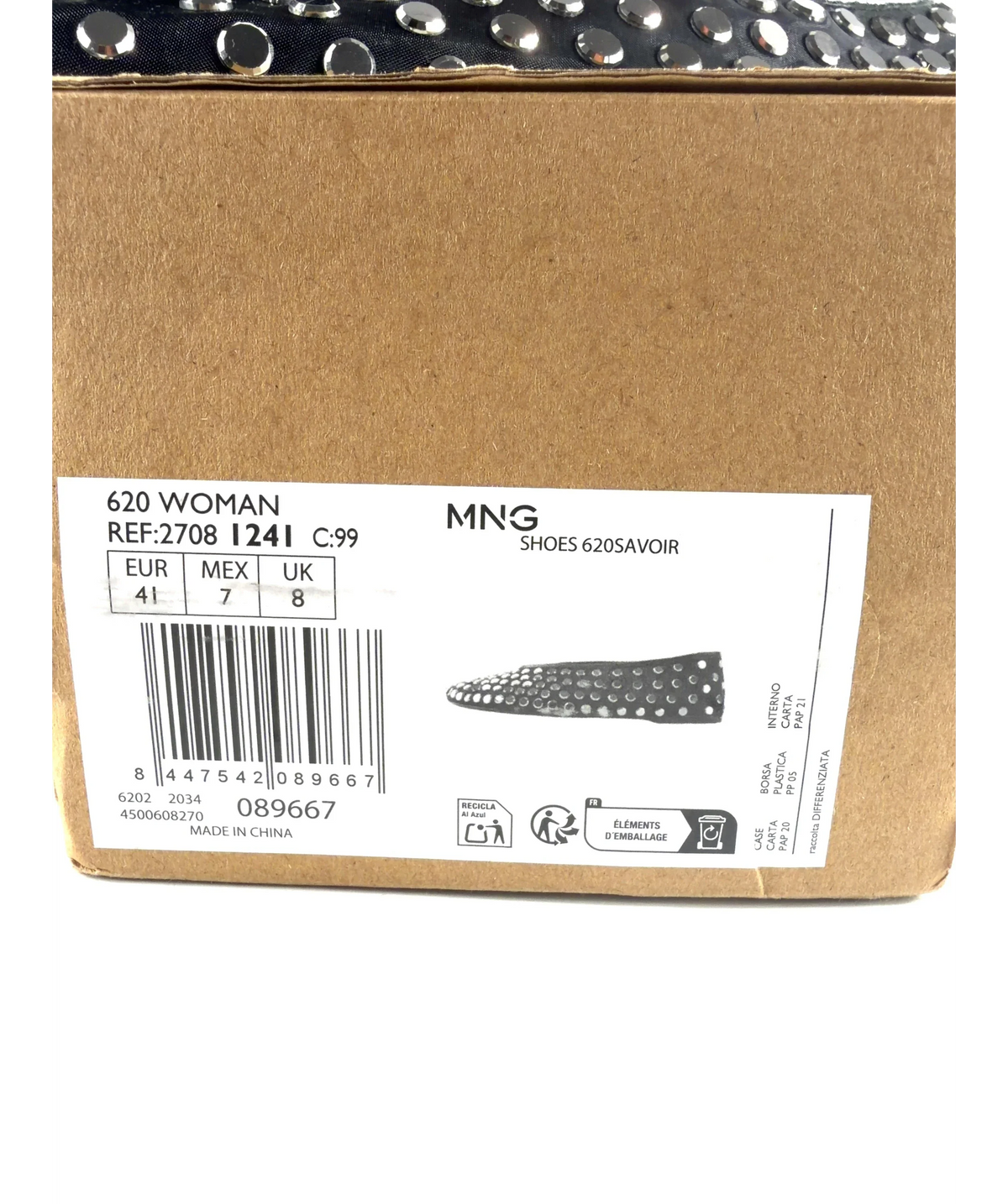 MNG Savoir Studded Mesh Ballet Flats Black Eu 36 UK 8 EU 41 — Materials