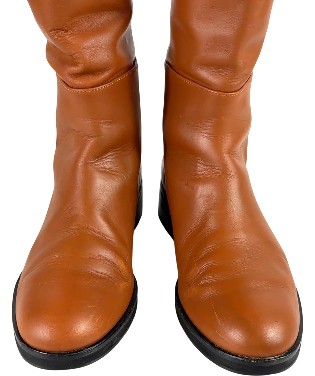 FRAME tan Le Ramsey Knee High Boot, size UK 4.5 EU 37.5 👠 — detail