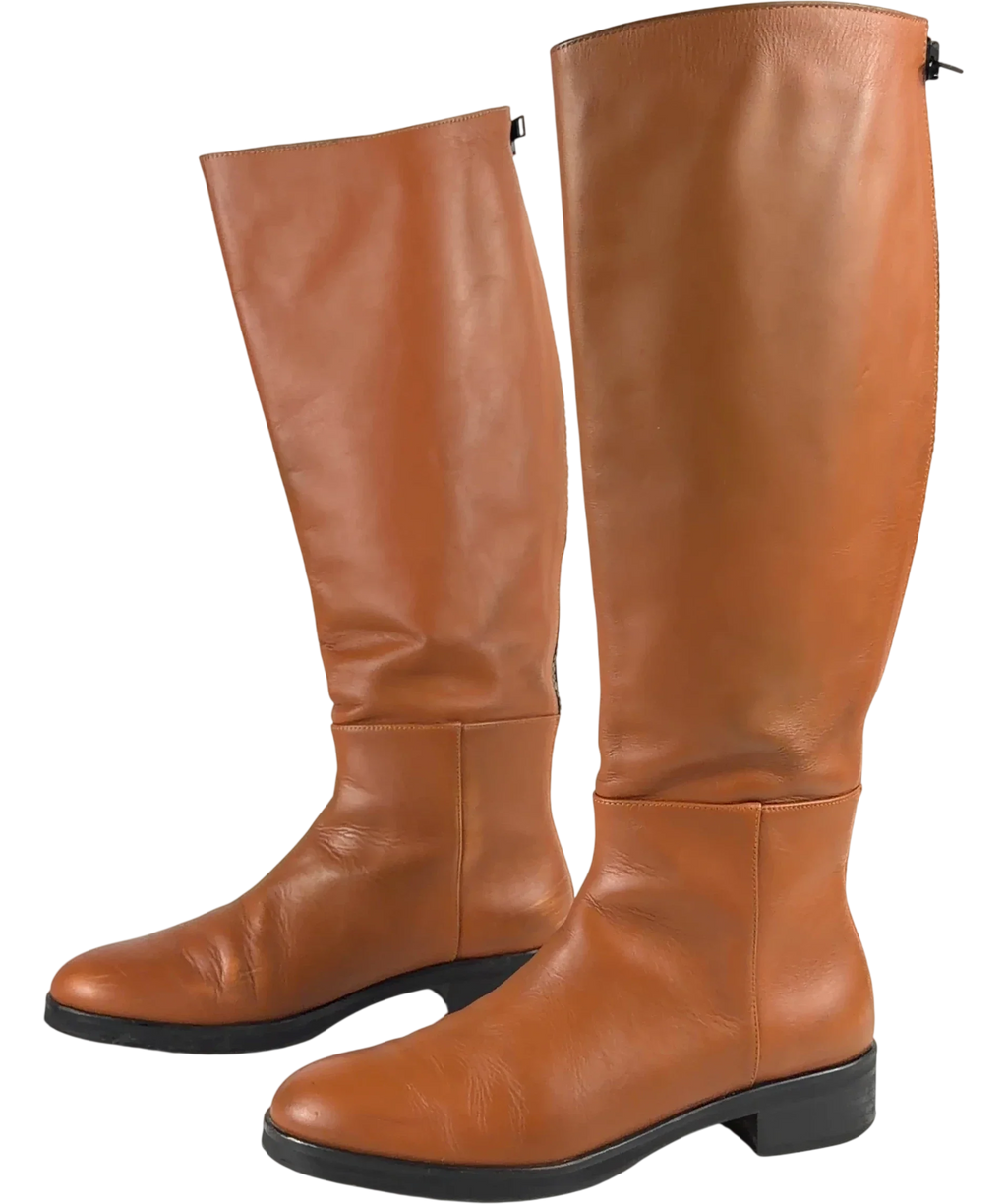 FRAME tan Le Ramsey Knee High Boot, size UK 4.5 EU 37.5 👠 — label