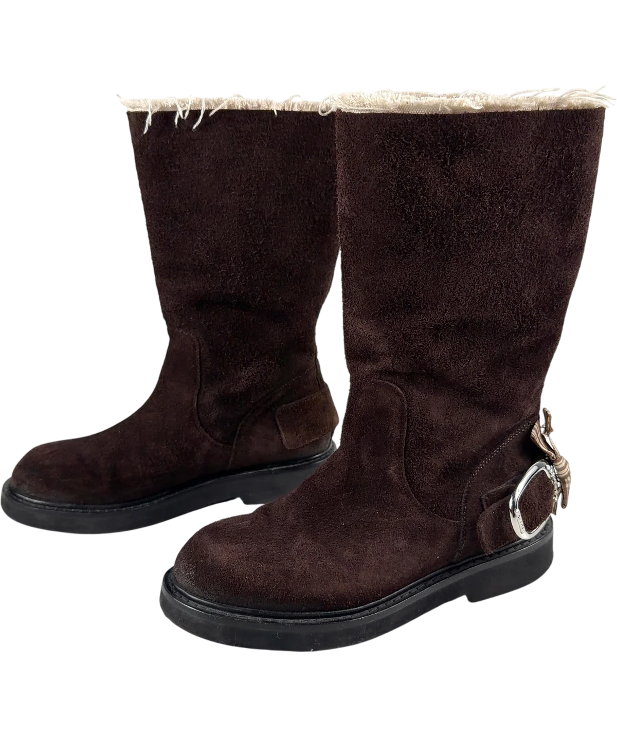 M'ARCHIVE dark brown mid-calf boots, size UK 4 EU 37 👠 — label