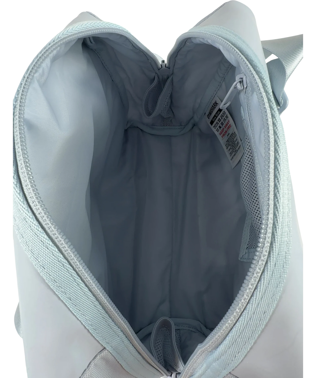 GYMSHARK Blue Everyday Mini Pebble Grey Holdall Bag — Interior