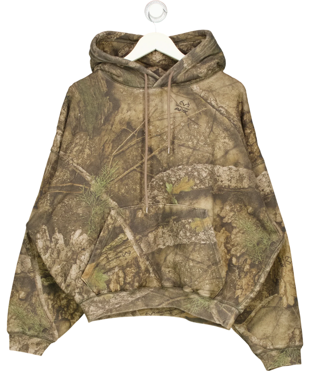 Cole Buxton Green Real Tree Camo Hoodie, size UK S — front