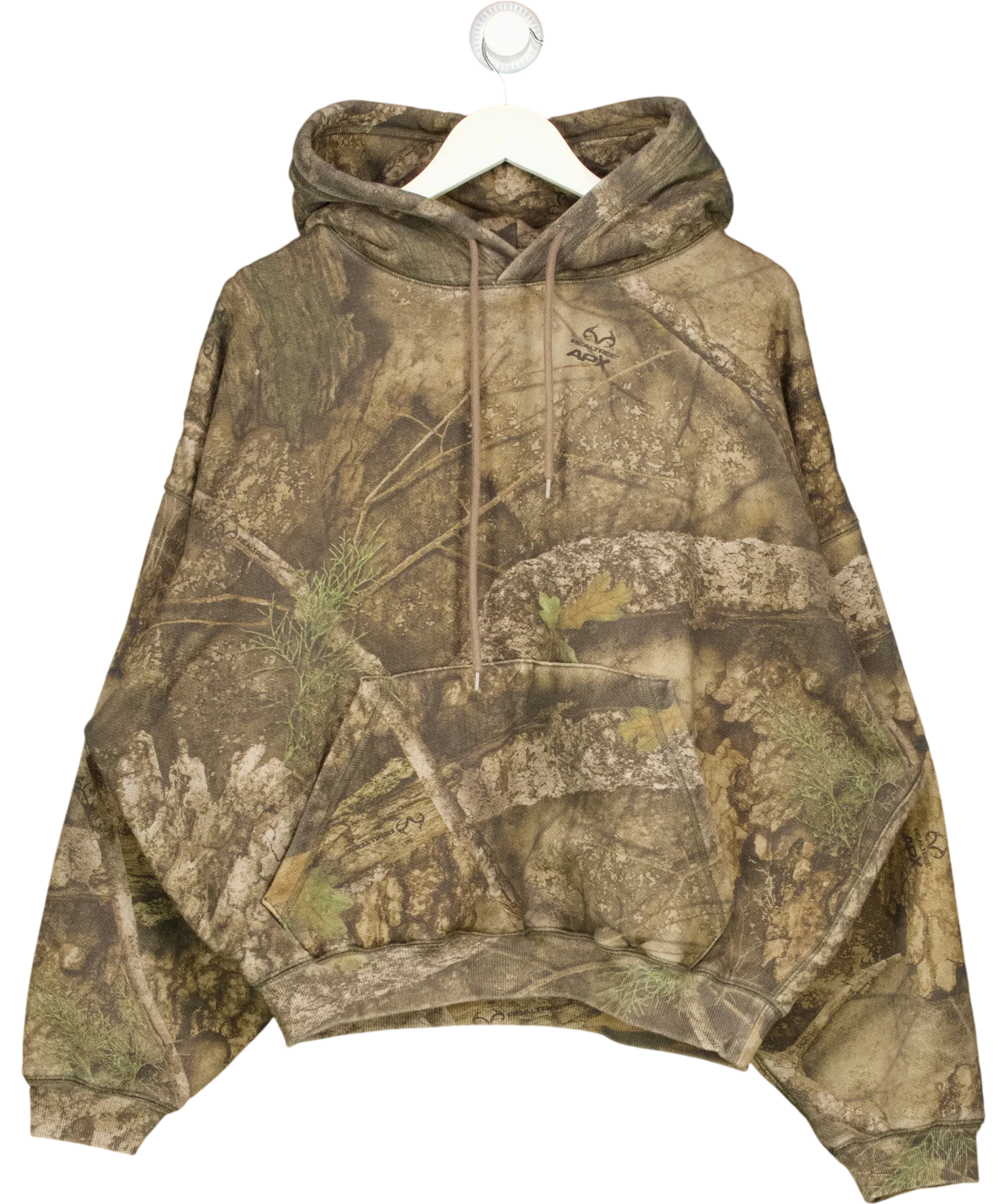 Cole Buxton Green Real Tree Camo Hoodie, size UK S — front