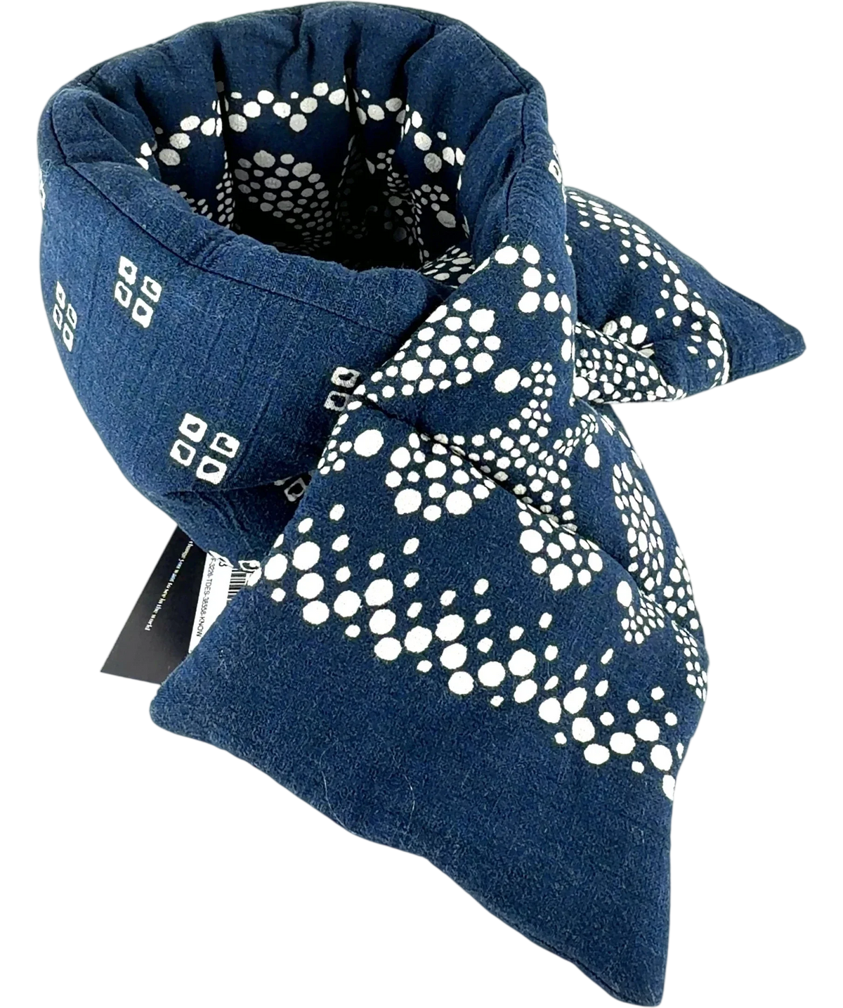 Kapital Bandana Kesa Scarf Blue And White Quilted — Back