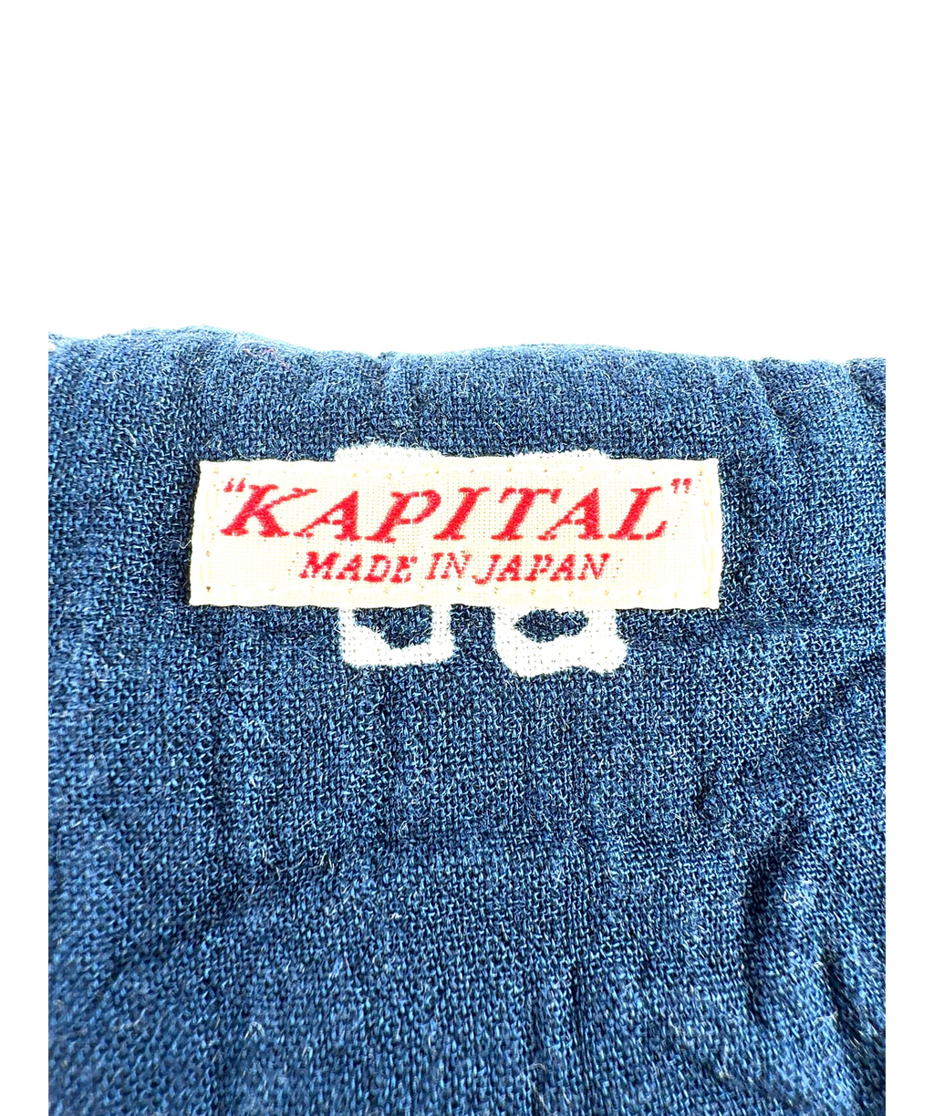 Kapital Blue Bandana Kesa Scarf — detail