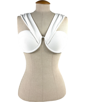 Arabella London Textured Underwire Swimwear Top White 10