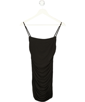 WARDROBE NYC Black Ruffled Stretch-jersey Mini Dress UK S