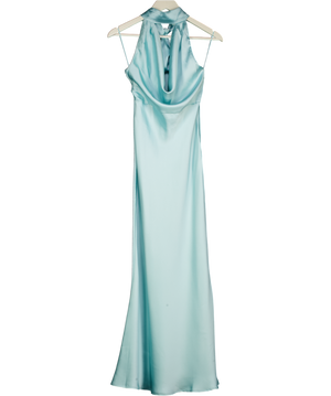 PRETTY LAVISH Solene Cowl Neck Maxi Dress - Seaspray Blue UK 6