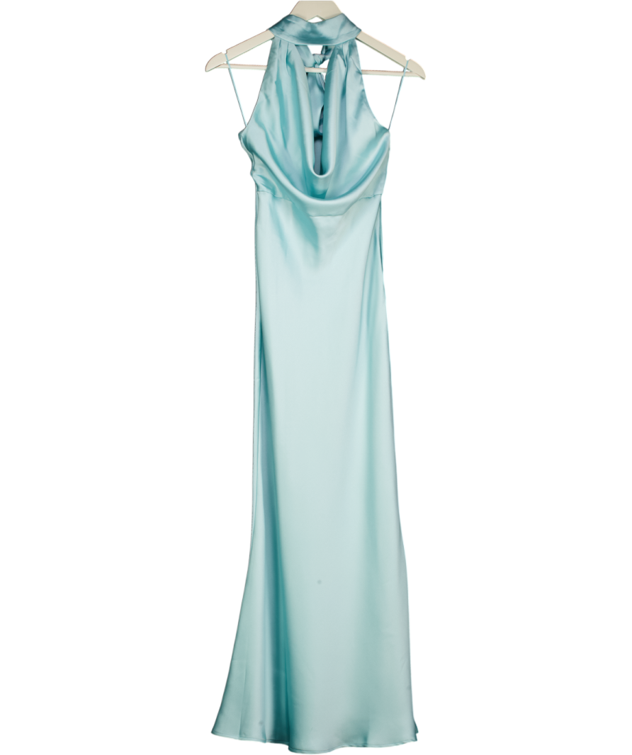 PRETTY LAVISH Solene Cowl Neck Maxi Dress - Seaspray Blue UK 6