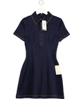 ODDMUSE Blue Cotton Mix Denim Collared Mini Dress UK S