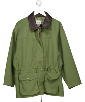 Abercrombie & Fitch Green Cinched Waist Workwear Jacket UK XL