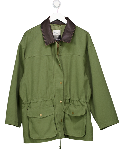 Abercrombie & Fitch Green Cinched Waist Workwear Jacket UK XL