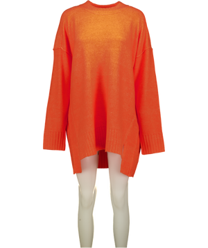 FREE PEOPLE Jumper - Orange Supersoft Wool Blend Oversize UK M