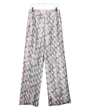 STAND STUDIO Grey Faux Suede Snakeskin Trousers UK 10