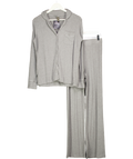 SKIMS Grey Ribbed 2-piece Lounge Pyjama Set UK S