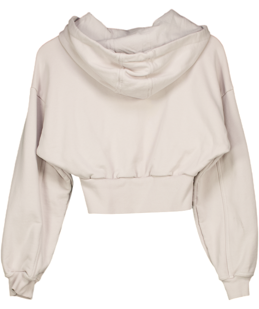 Adidas by Stella Mccartney Beige Sportswear Cropped Hoodie UK S
