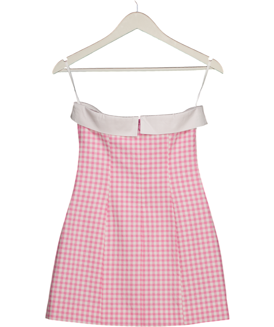 Lovers and Friends Alice Pink Gingham Mini Dress UK XS