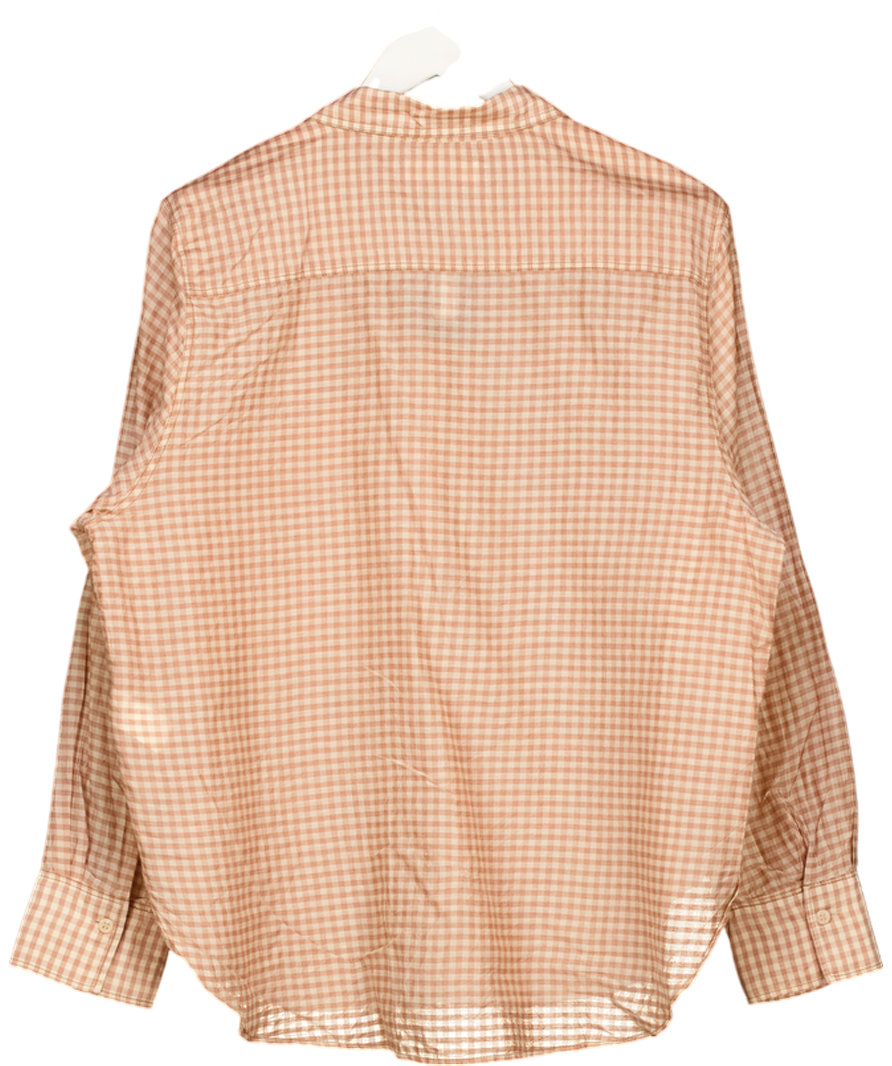 ZARA Brown Long Sleeve Check Shirt UK XL