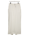 KAREN MILLEN Ivory White Tailored Viscose Linen Pencil Maxi Skirt UK 12