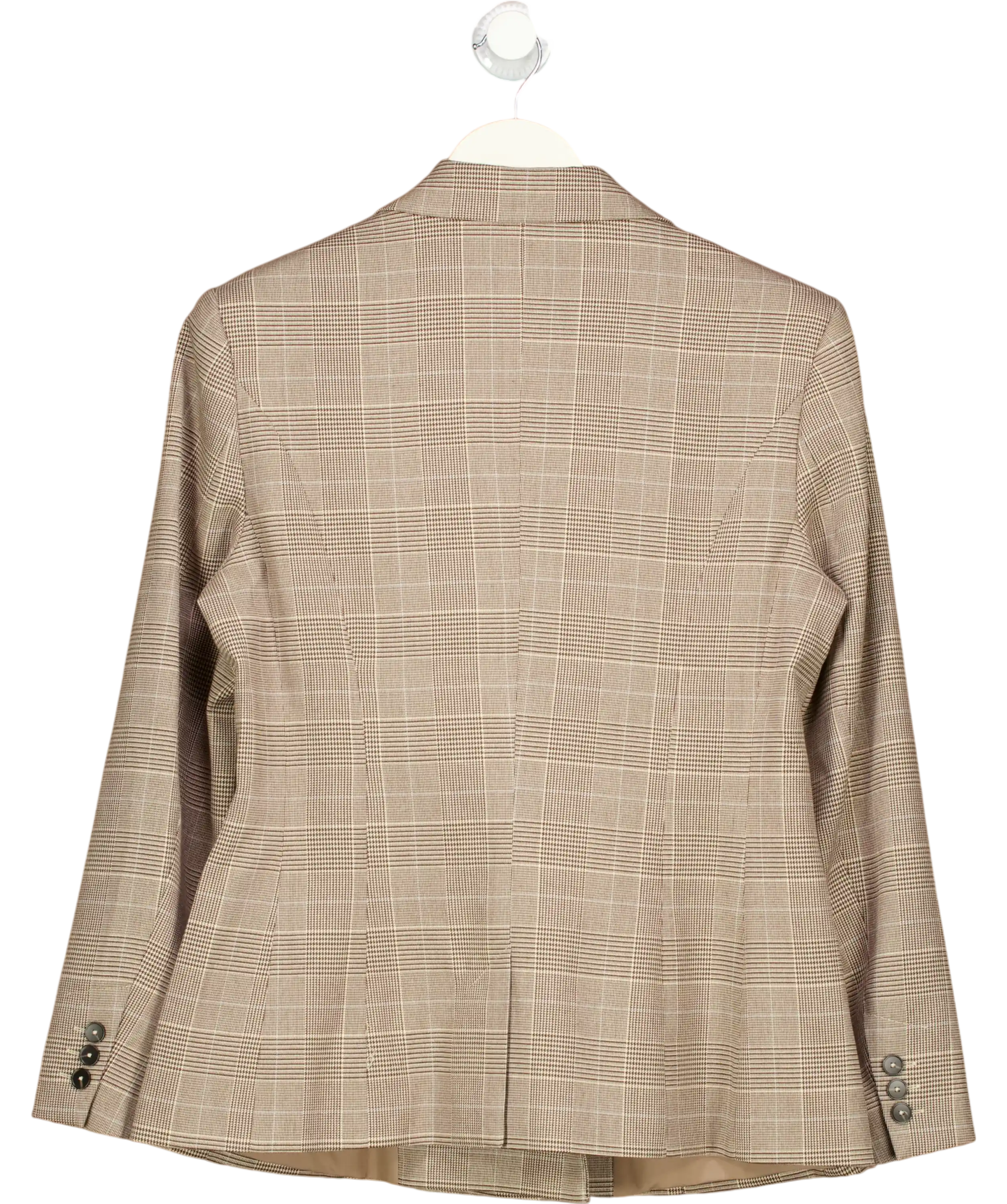 French Connection Brown Chester Check Cinched Blazer UK 12
