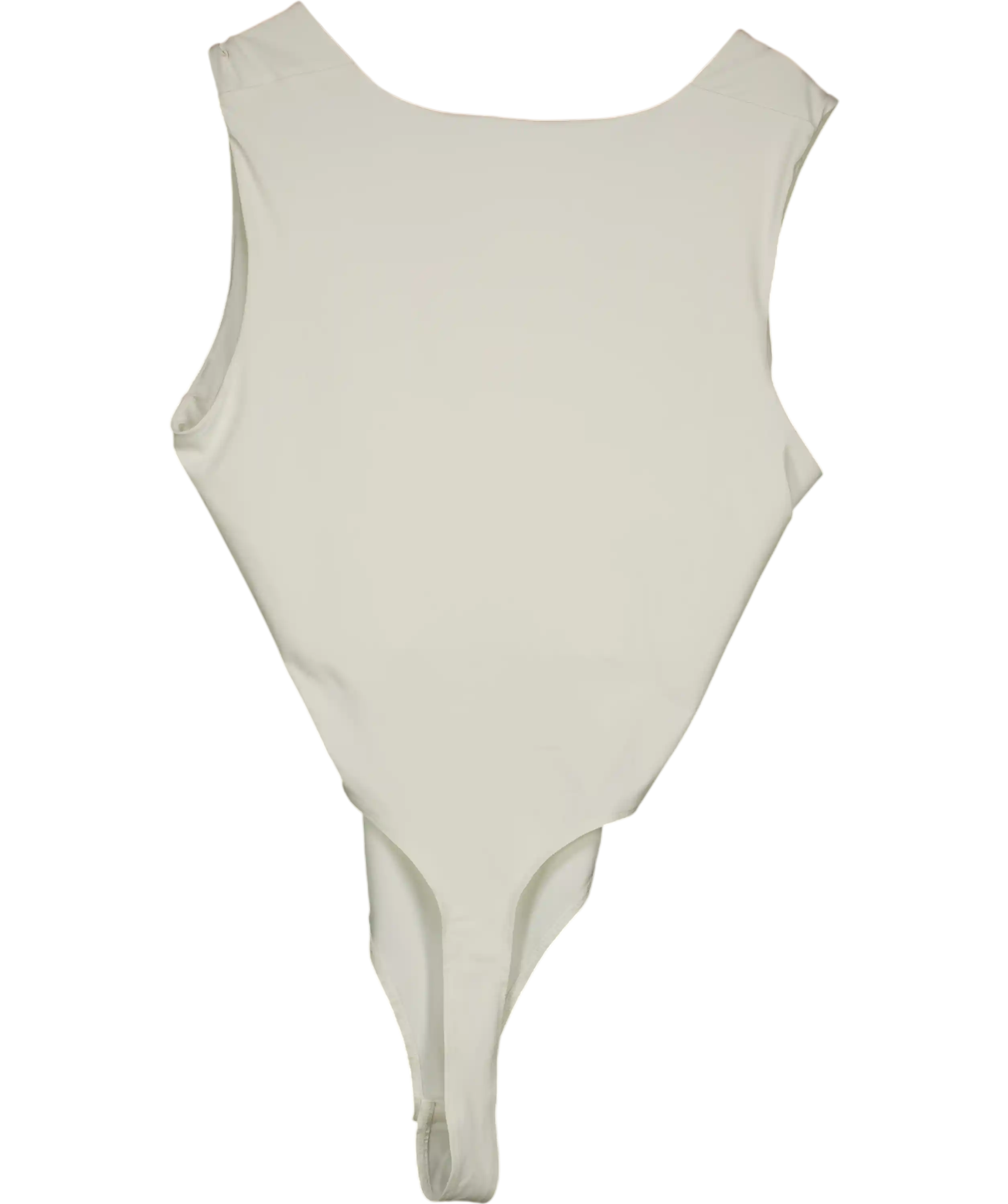New Look White Slinky Square Neck Sleeveless Bodysuit UK 22