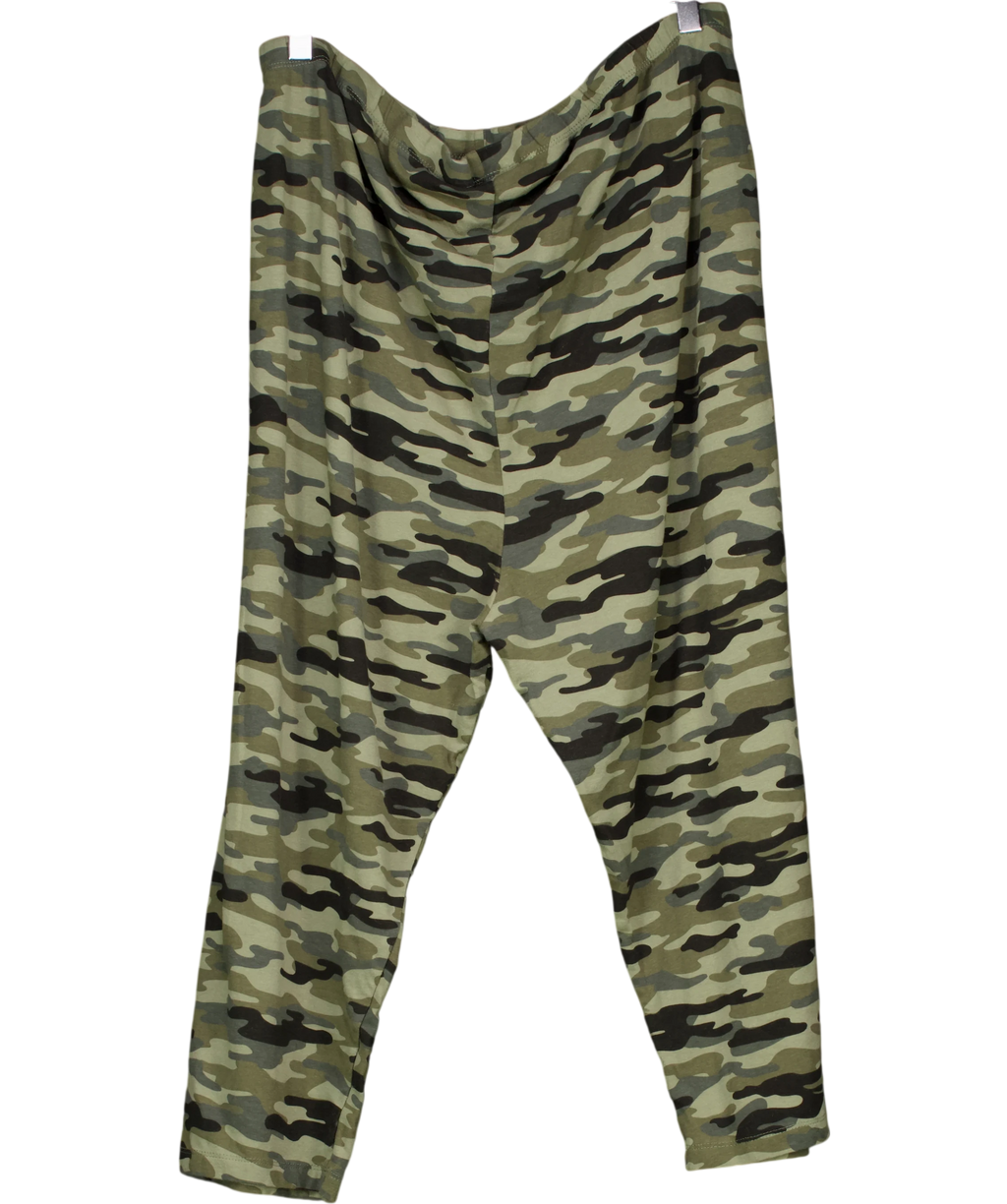 Yours Green Camouflage Leggings UK 26 — Back
