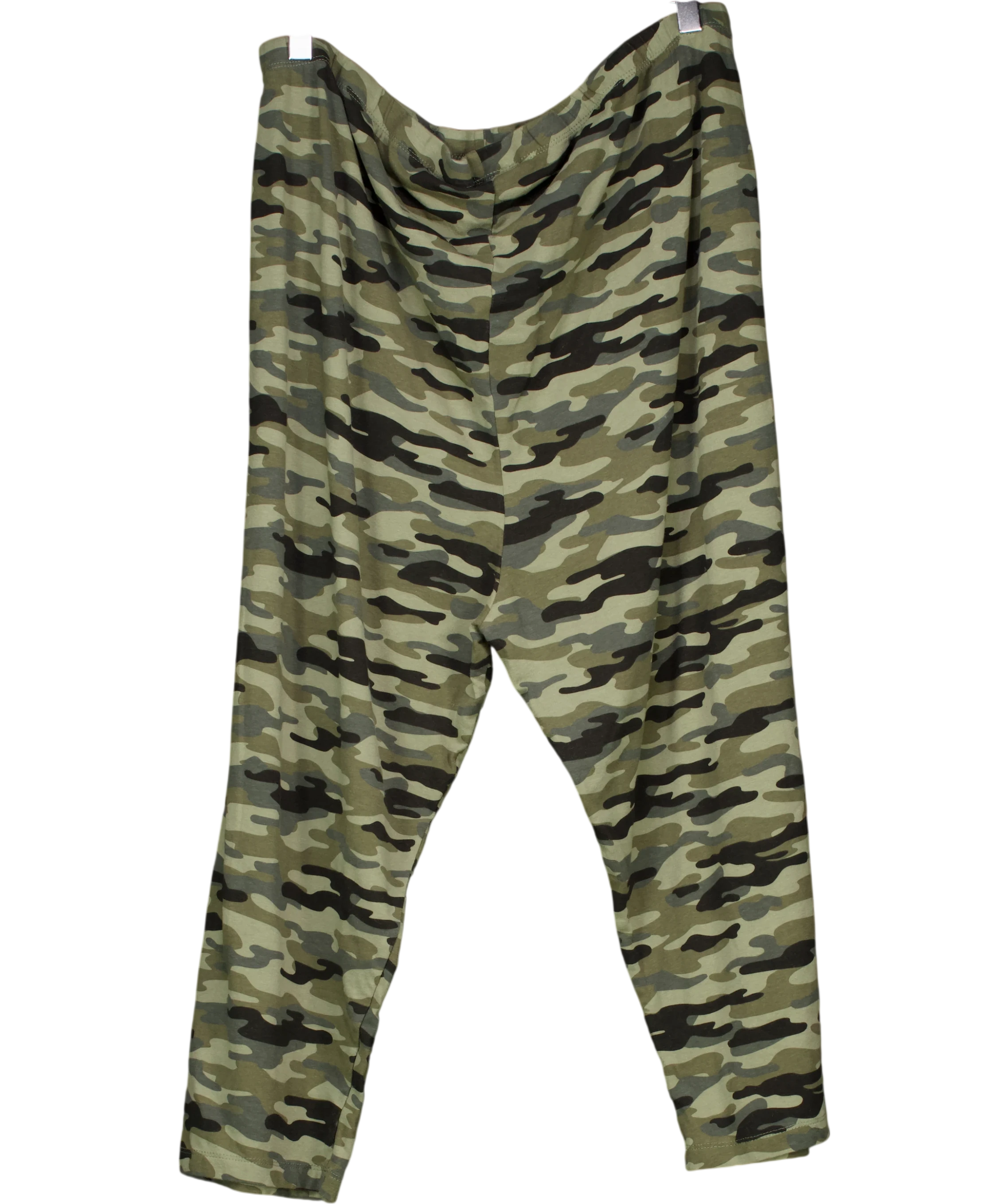 Yours Green Camouflage Leggings UK 26 — Back