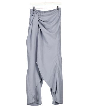 INCERUN Drape Side Trousers Blue UK L