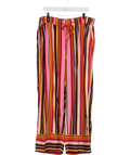 Jd Williams Multicoloured Printed Linen Mix Wide Leg Trousers Stripe, size UK 22 — front