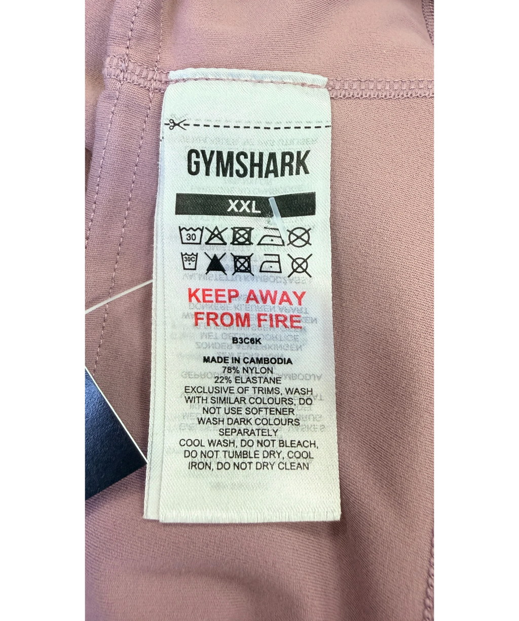 GYMSHARK Purple Regular High-Rise Gym Leggings Soft Purple, size UK XXL — detail