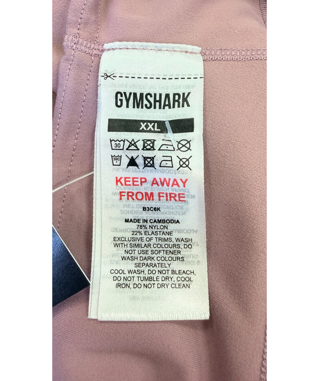 GYMSHARK Purple Regular High-Rise Gym Leggings Soft Purple, size UK XXL — detail