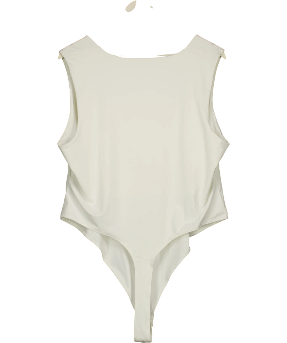 New Look White White Square Neck Sleeveless Bodysuit, size UK 22 — back