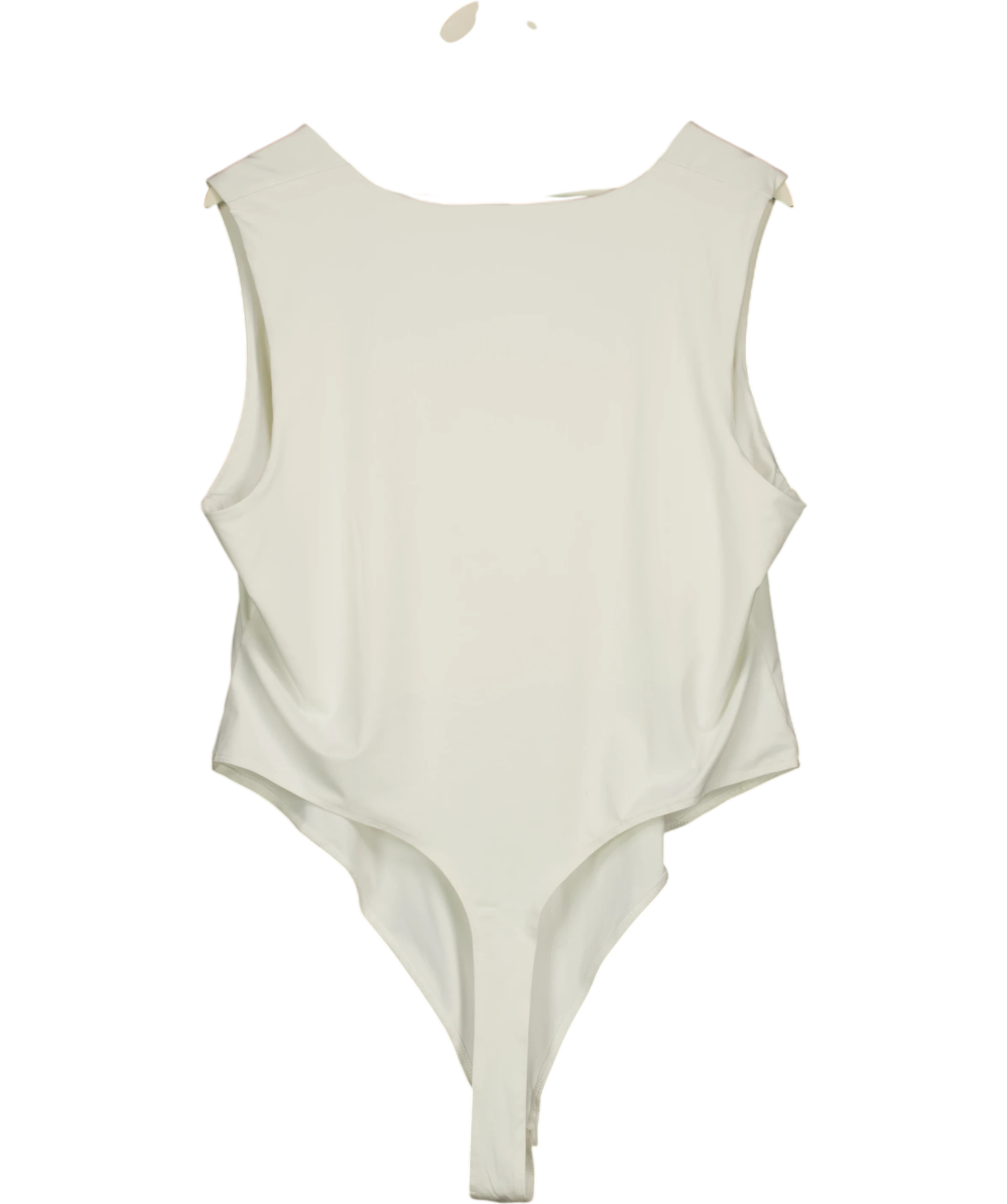 New Look White White Square Neck Sleeveless Bodysuit, size UK 22 — back