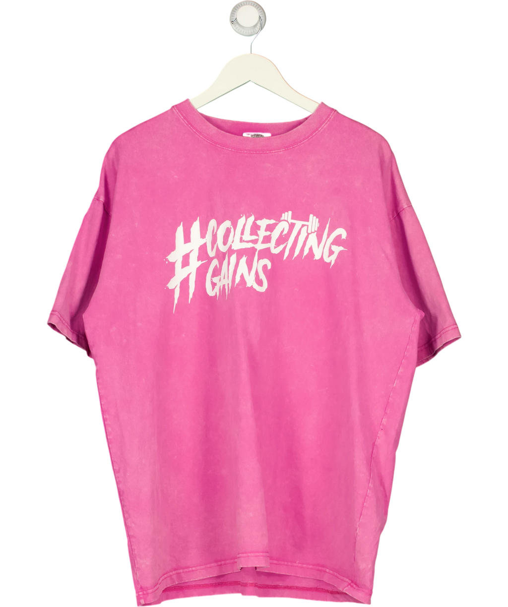 Pink Collecting Gains Tee UK XL — Front