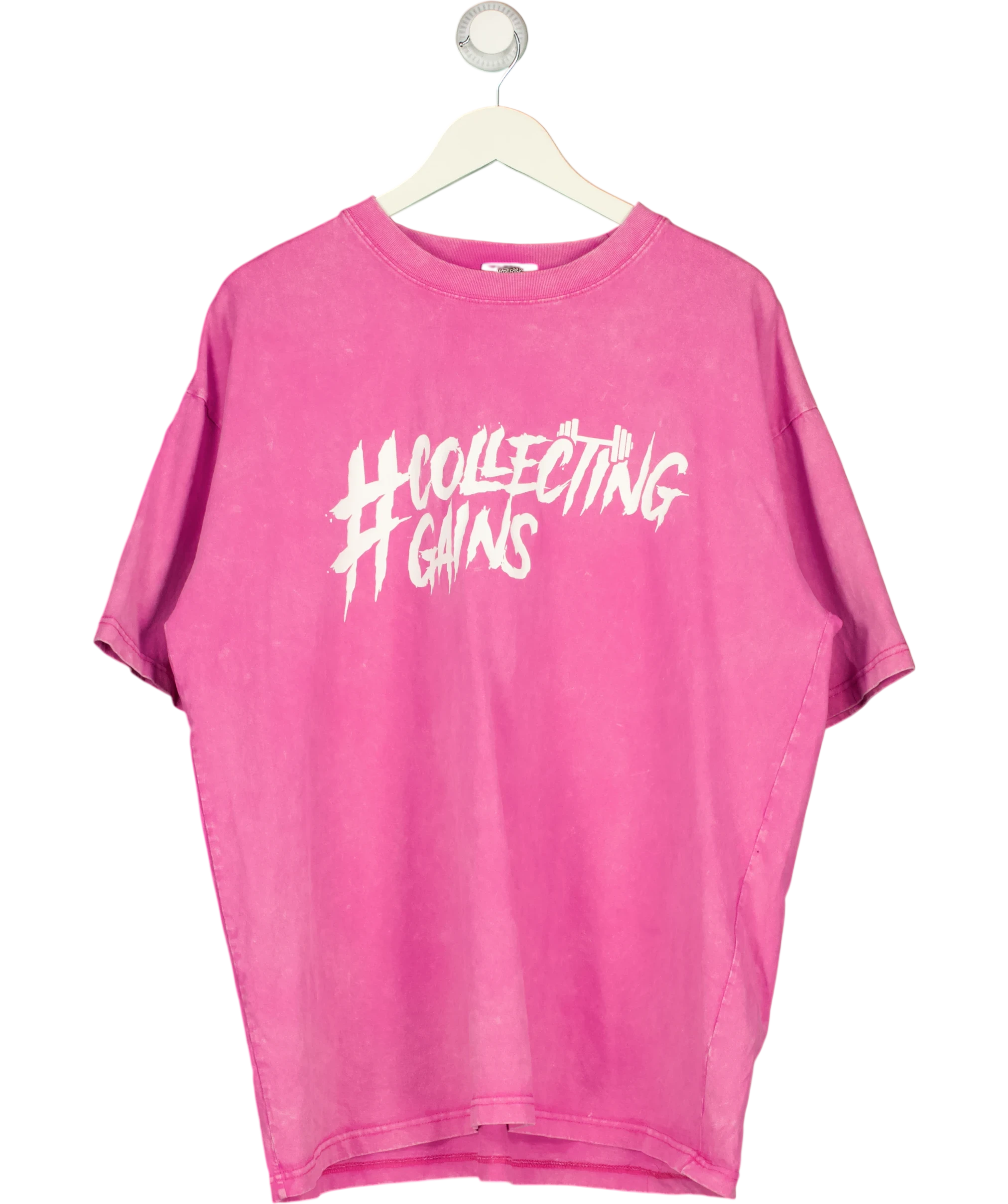 Pink Collecting Gains Tee UK XL — Front