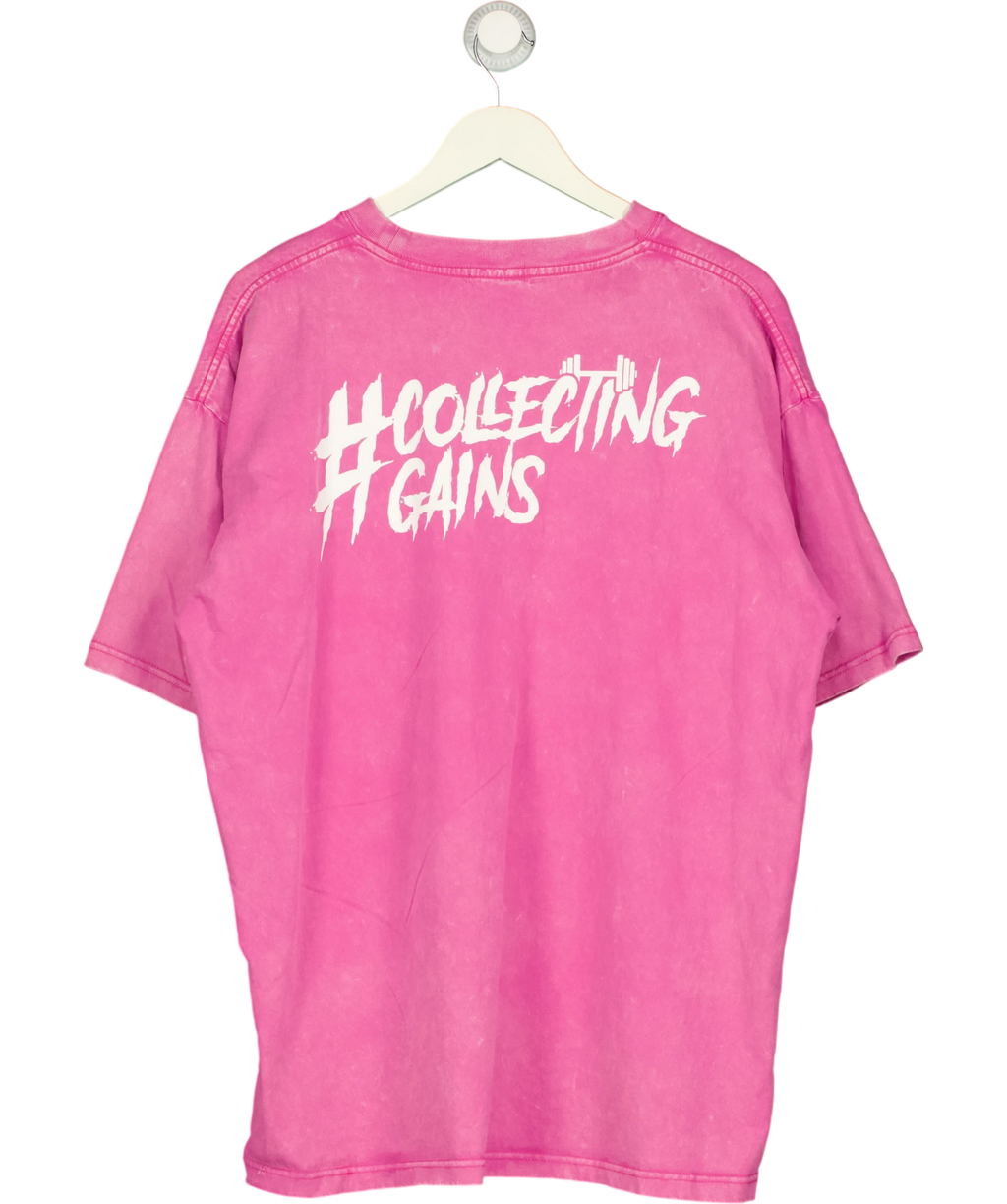 Pink Collecting Gains Tee UK XL — Back