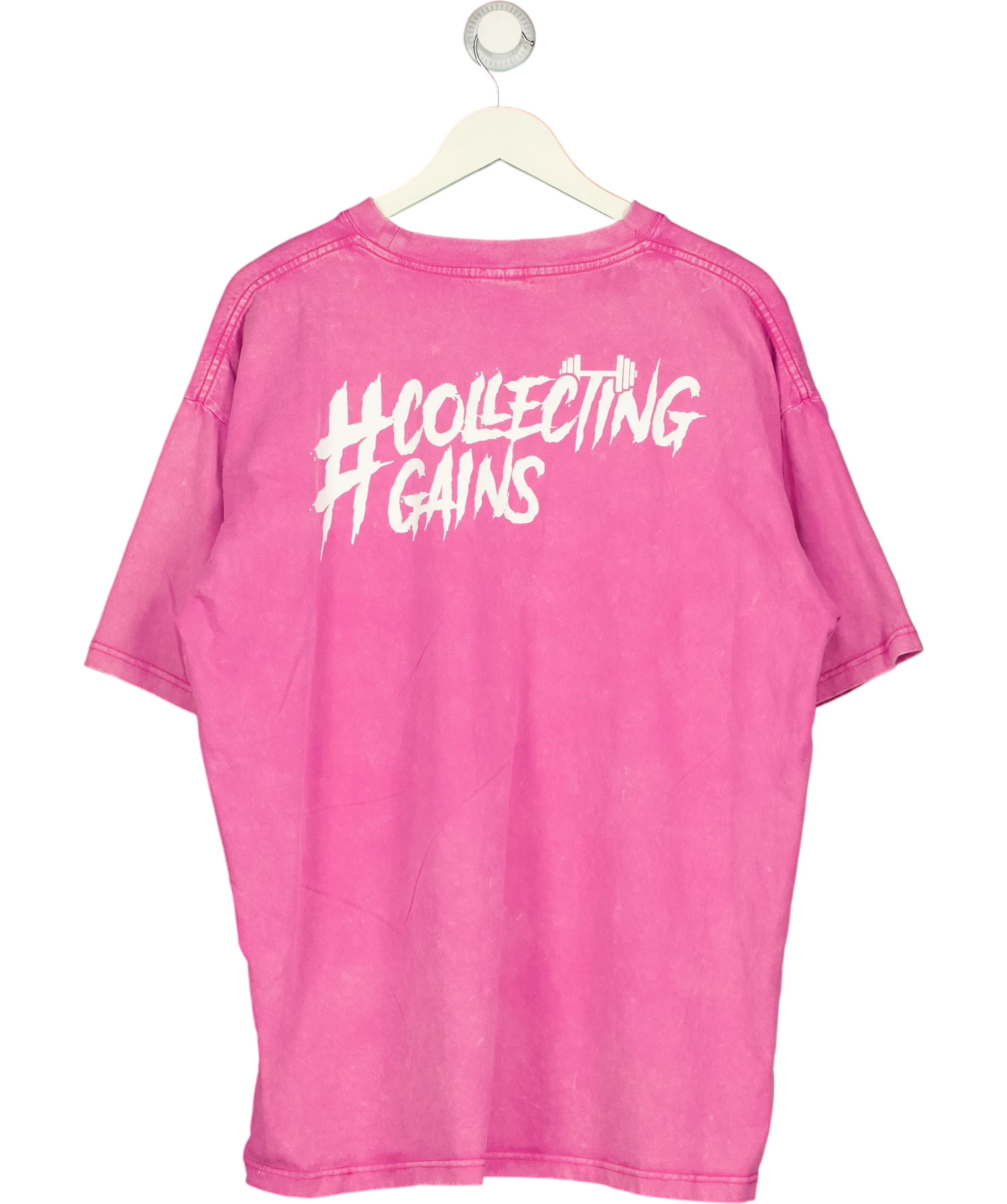 Pink Collecting Gains Tee UK XL — Back