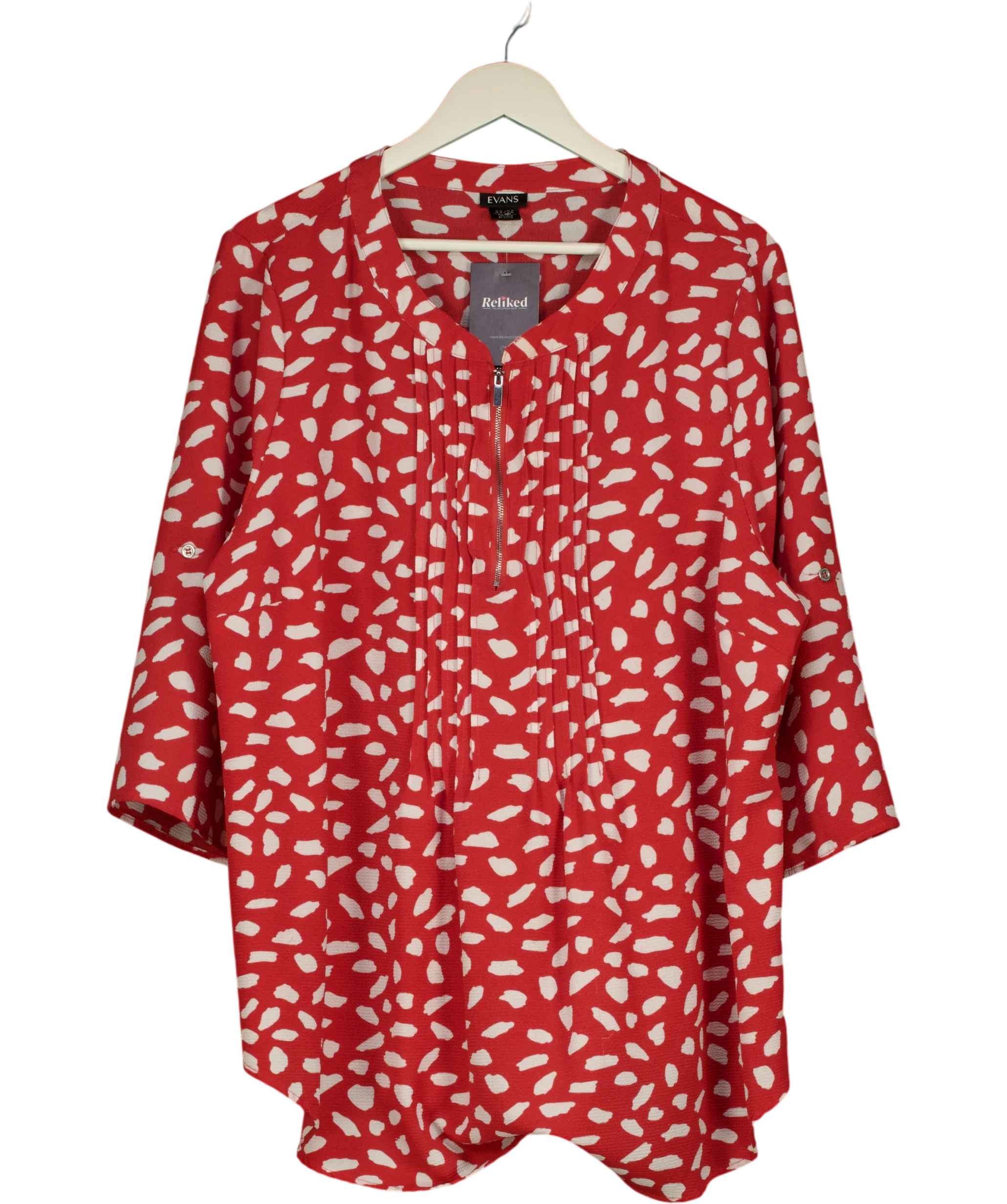 Evans Red Casual Summer Top UK 22 — Front