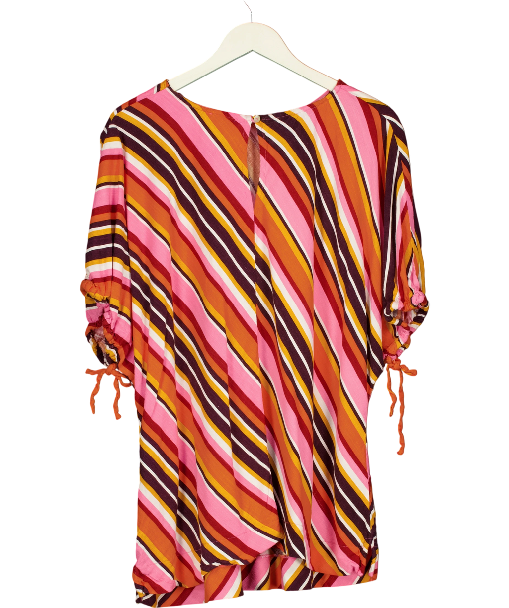 Jd Williams Multicoloured Puff Sleeve Top UK XL — Back