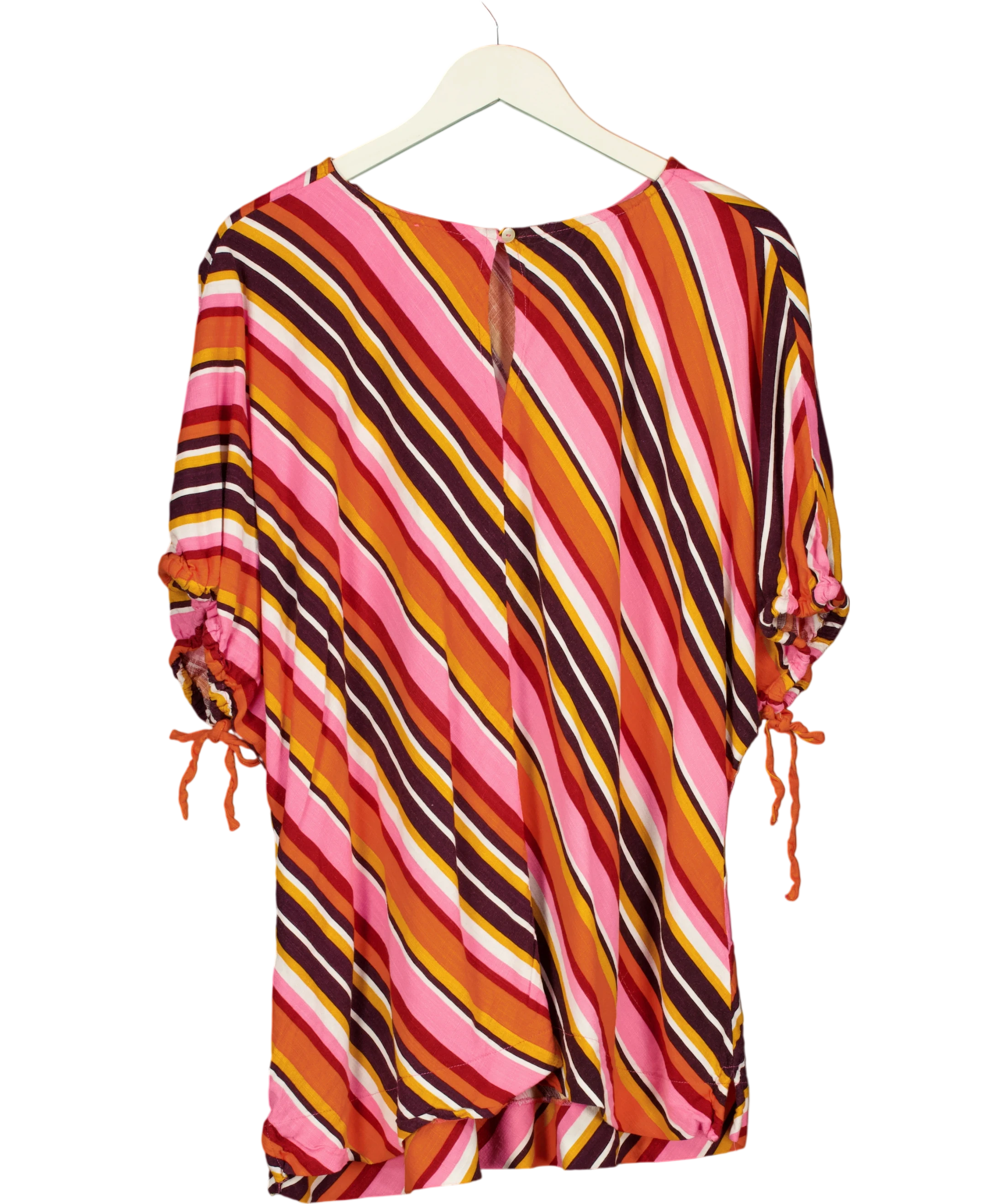 Jd Williams Multicoloured Puff Sleeve Top UK XL — Back