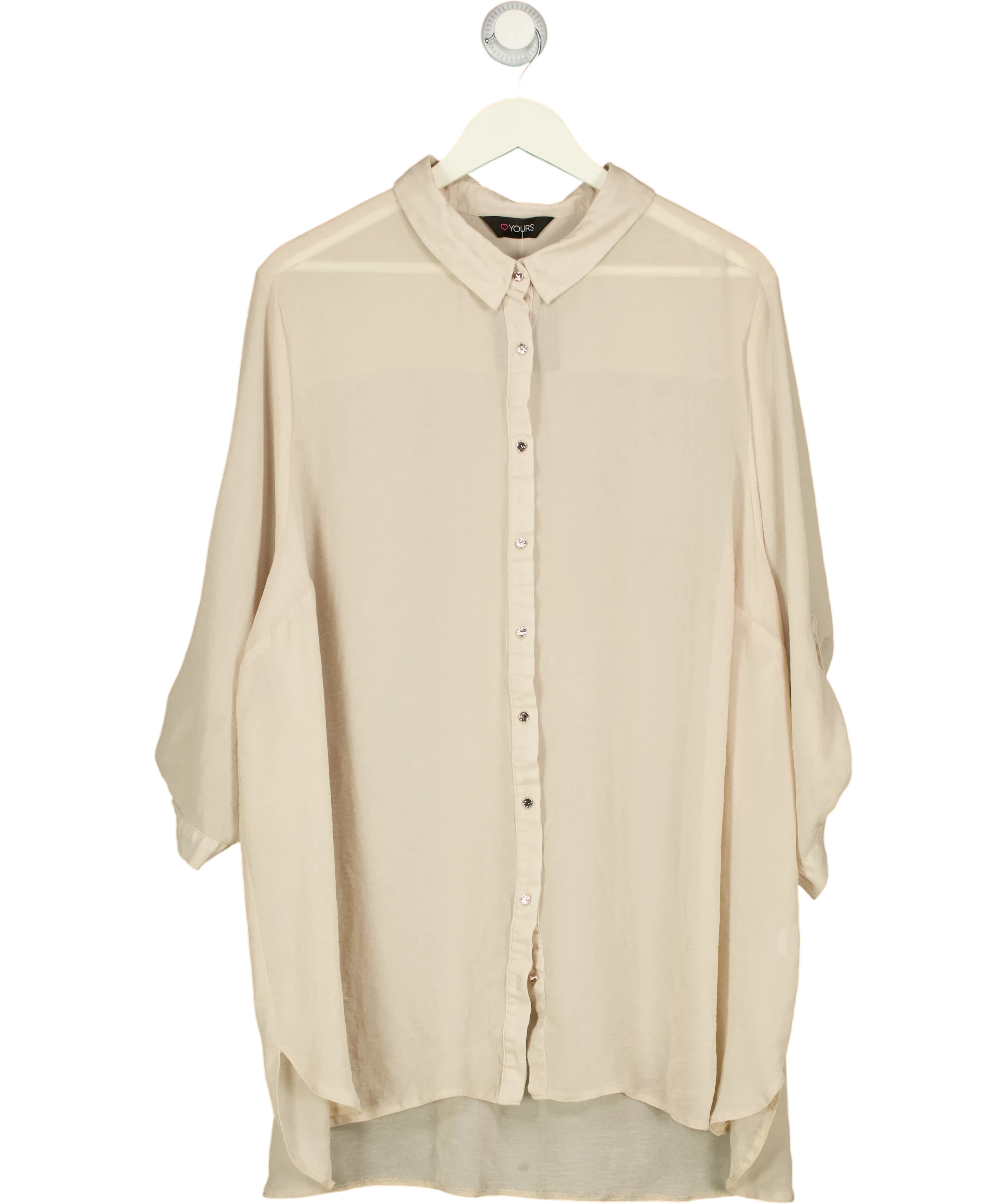 Yours Beige Long Sleeve Blouse UK XL — Front