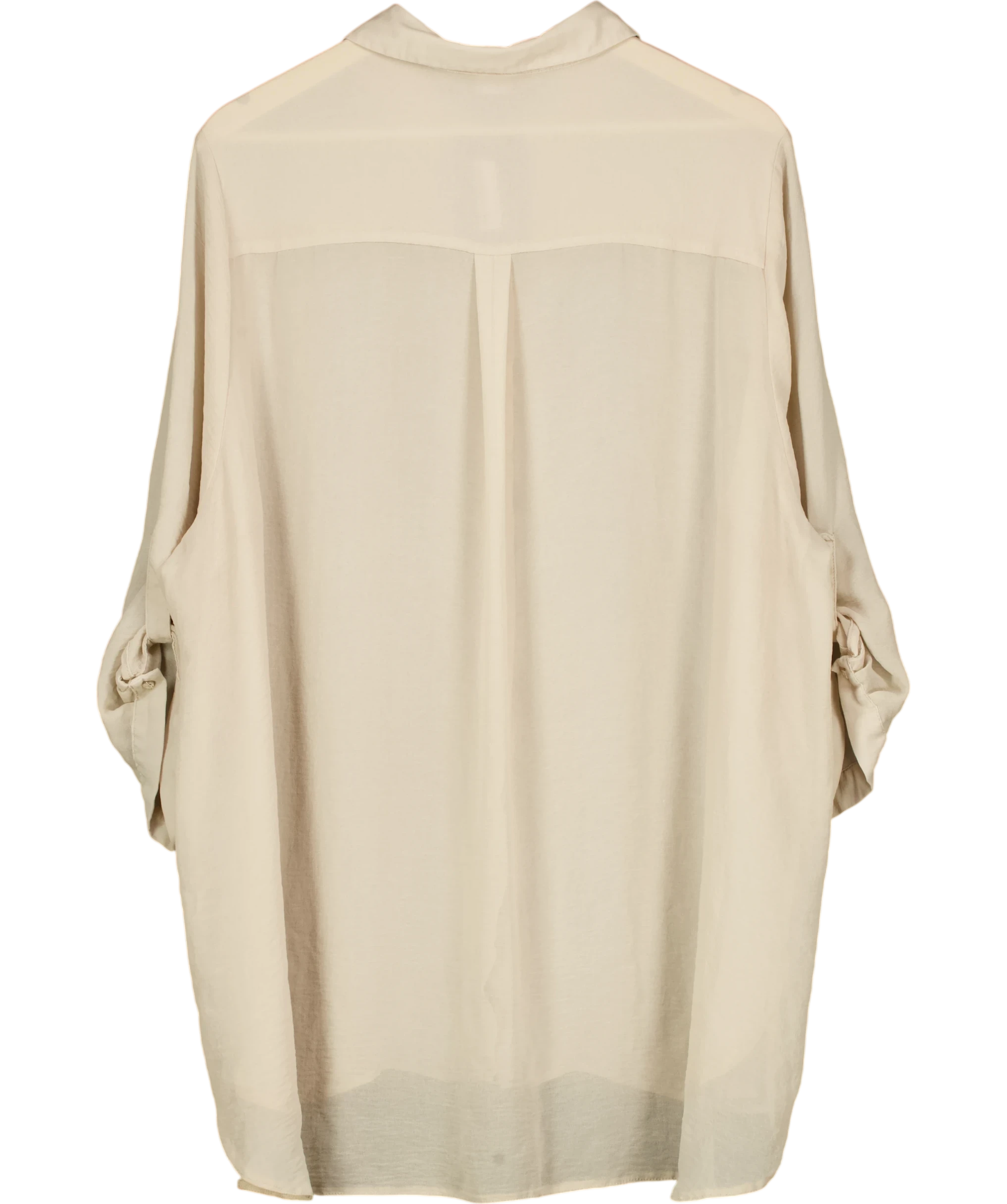 Yours Beige Long Sleeve Blouse UK XL — Back
